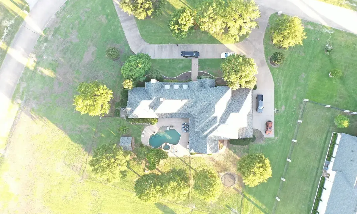 New shingle roof installation on a home in Fair Lakes